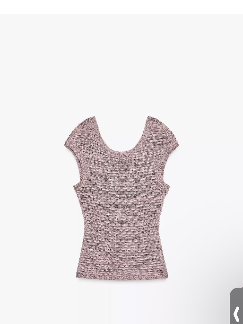 Zara Dusty Rose Knit Scoop Neck Tank (M) & Shorts (L) SET